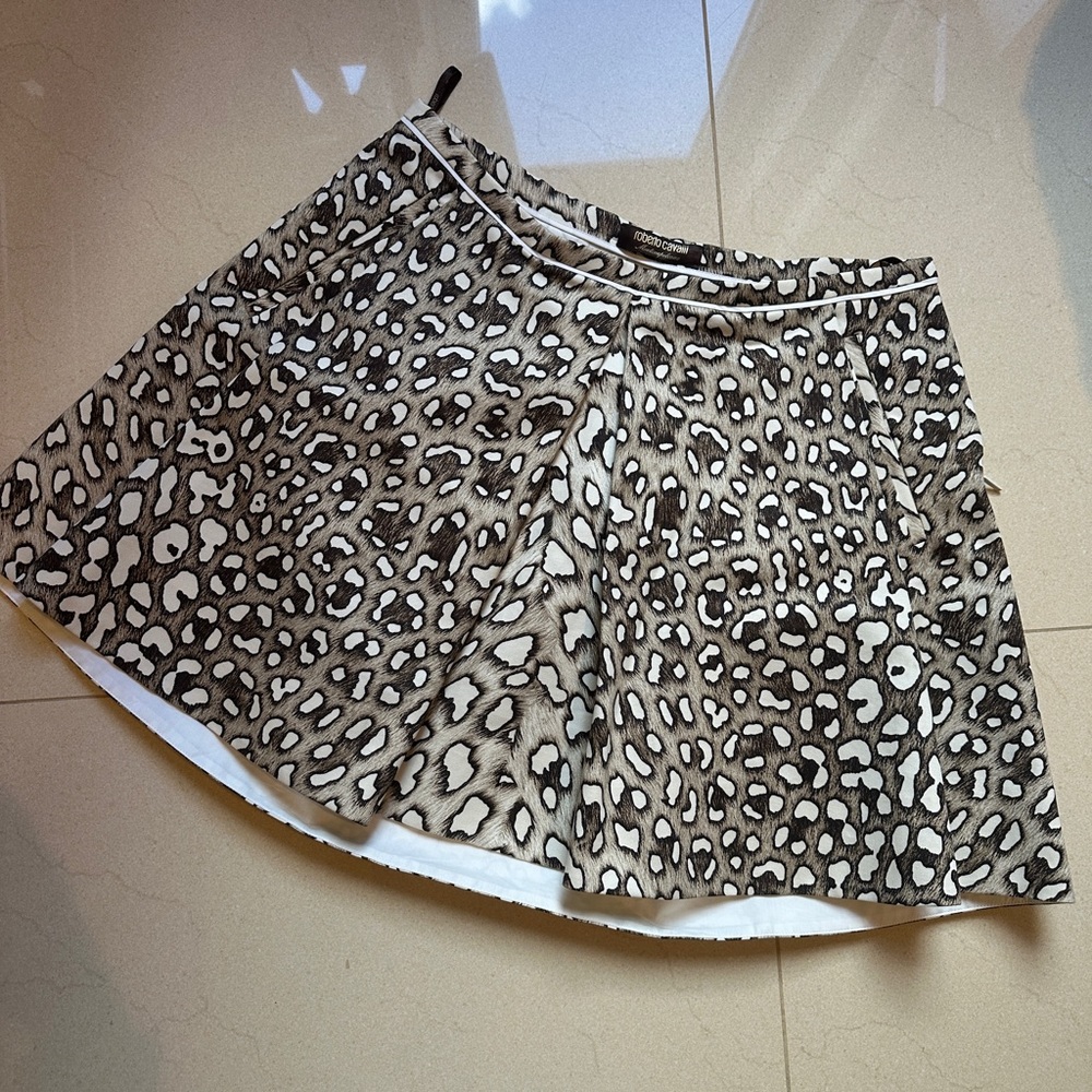 Roberto Cavalli animal print skirt